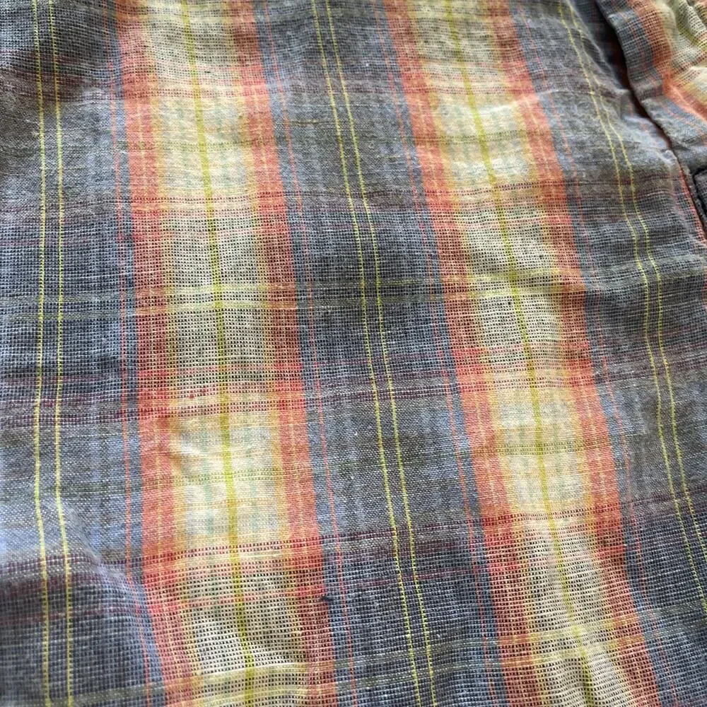 Tommy Bahama Mens Shorts Size 42 Multicolor Plaid Linen Tencel Blend Beach